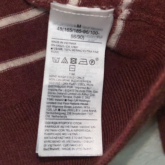 BANANA REPUBLIC CORI ITALIAN MERINO WOOL CREW-NECK SWEATER size M - Picture 5 of 5